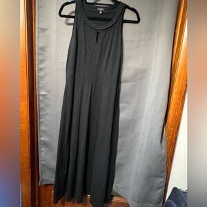 Talbots dark gray dress with cute neckline like new
